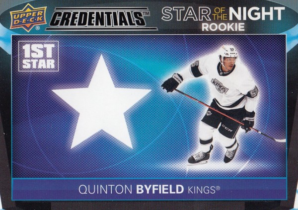 insert RC karta QUINTON BYFIELD 21-22 Credentials 1st Star of the Night Rookies číslo 1SR-7